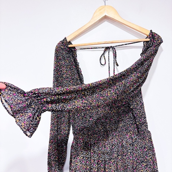 DEX Black floral long-sleeve dress | Romantic everyday piece | X-Large * - Picture 4 of 7